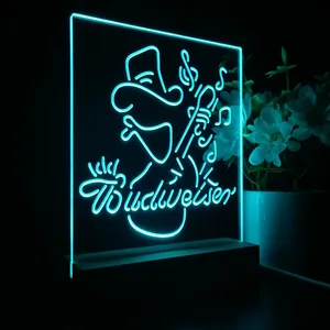 Budweiser Cowboy Guitar LED Desk Light