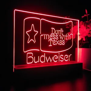 Budweiser Don't Mess With Texas LED Desk Light