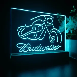 Budweiser Motorcycle 2 LED Desk Light