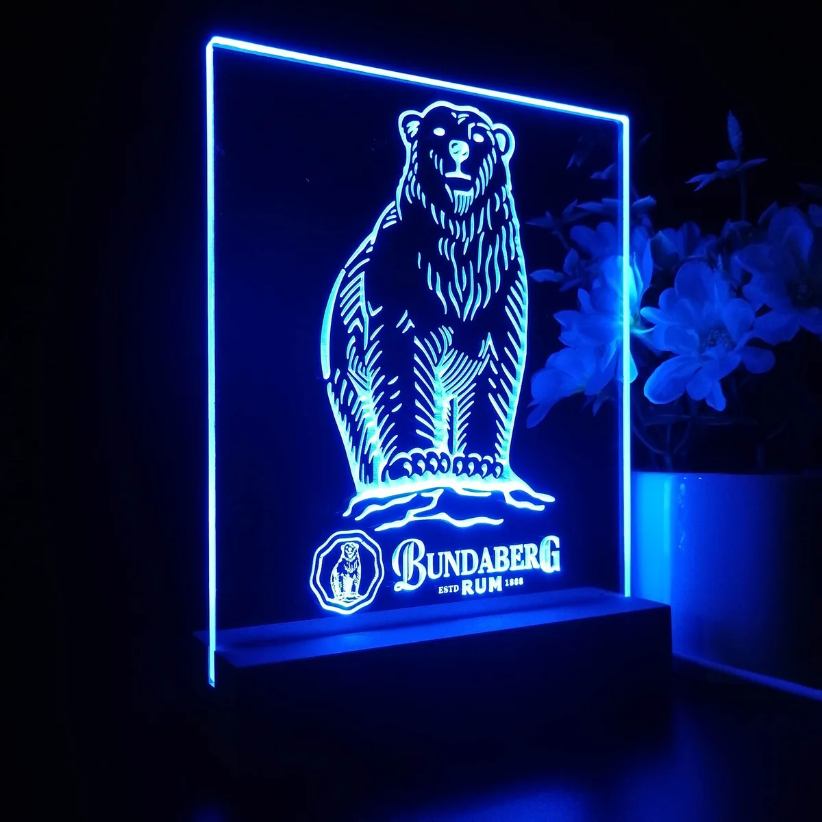 Bundaberg Rum Bear Logo LED Desk Light