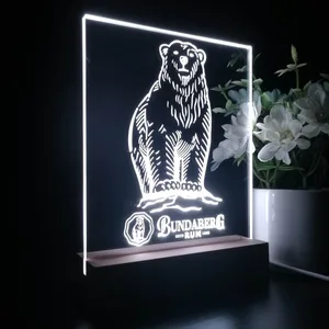 Bundaberg Rum Bear Logo LED Desk Light