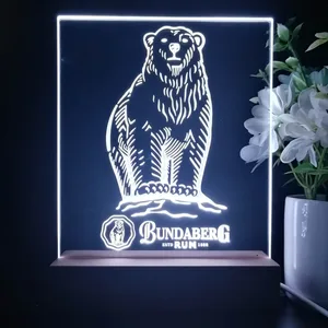 Bundaberg Rum Bear Logo LED Desk Light