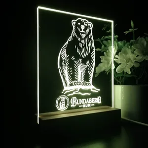 Bundaberg Rum Bear Logo LED Desk Light