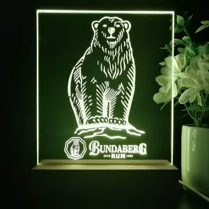 Bundaberg Rum Bear Logo LED Desk Light