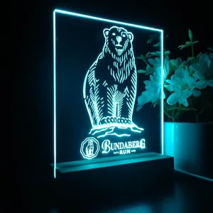 Bundaberg Rum Bear Logo LED Desk Light