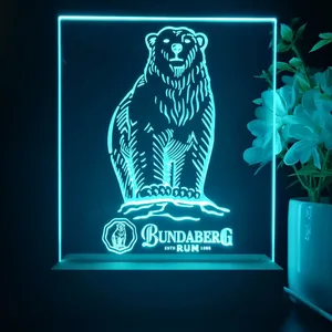 Bundaberg Rum Bear Logo LED Desk Light