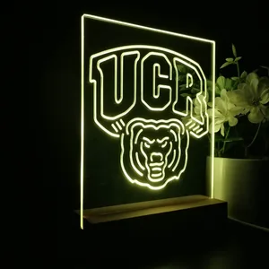 California Riverside Highlanders Logo LED Desk Light