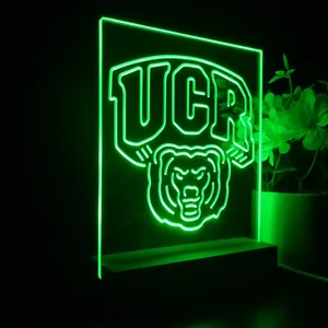 California Riverside Highlanders Logo LED Desk Light