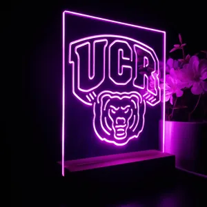 California Riverside Highlanders Logo LED Desk Light