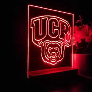 California Riverside Highlanders Logo LED Desk Light
