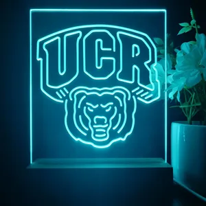 California Riverside Highlanders Logo LED Desk Light