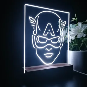 Captain America Face LED Desk Light