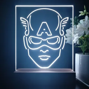 Captain America Face LED Desk Light