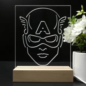 Captain America Face LED Desk Light