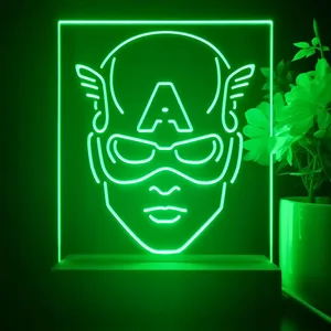 Captain America Face LED Desk Light