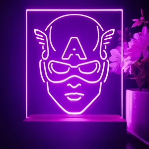 Captain America Face LED Desk Light