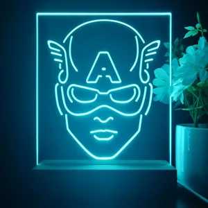 Captain America Face LED Desk Light