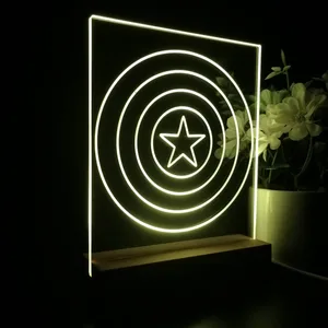 Captain America Shield LED Desk Light