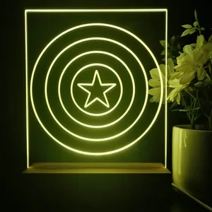 Captain America Shield LED Desk Light