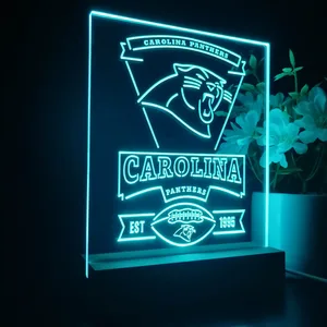 Carolina Panthers EST 1995 LED Desk Light