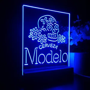 Cerveza Modelo Skull LED Desk Light