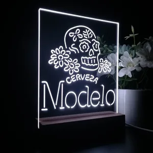 Cerveza Modelo Skull LED Desk Light