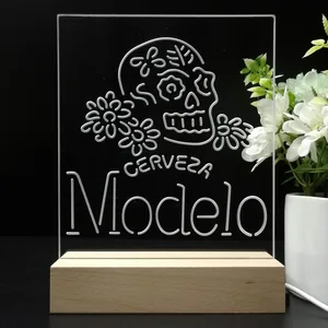 Cerveza Modelo Skull LED Desk Light