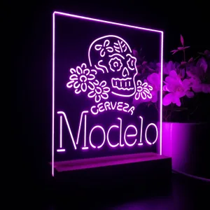 Cerveza Modelo Skull LED Desk Light