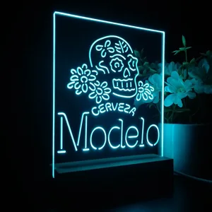 Cerveza Modelo Skull LED Desk Light