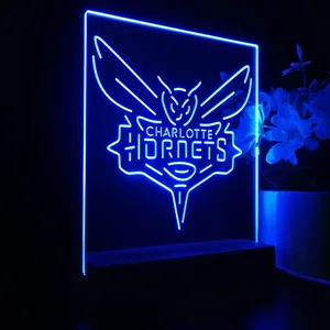 Charlotte Hornets Logo LED Desk Light