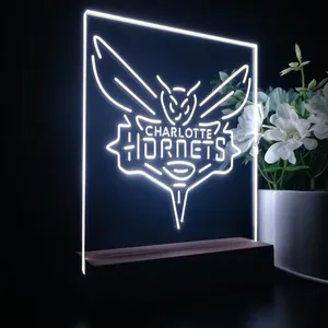 Charlotte Hornets Logo LED Desk Light