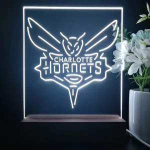 Charlotte Hornets Logo LED Desk Light