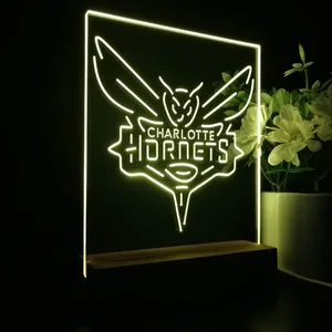 Charlotte Hornets Logo LED Desk Light