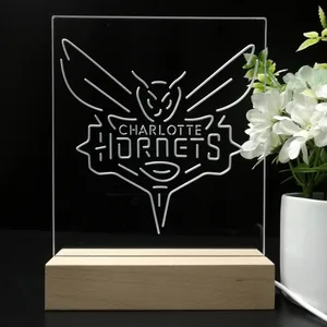 Charlotte Hornets Logo LED Desk Light