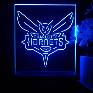 Charlotte Hornets Logo LED Desk Light