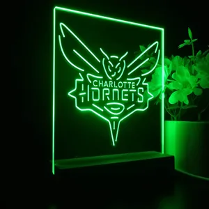 Charlotte Hornets Logo LED Desk Light