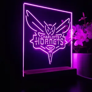 Charlotte Hornets Logo LED Desk Light