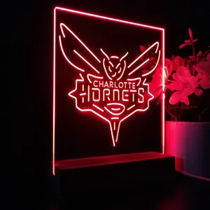 Charlotte Hornets Logo LED Desk Light
