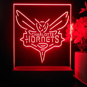 Charlotte Hornets Logo LED Desk Light