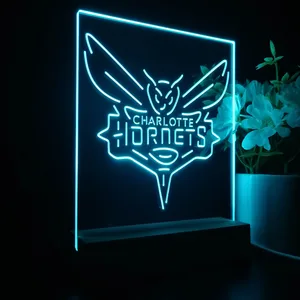 Charlotte Hornets Logo LED Desk Light