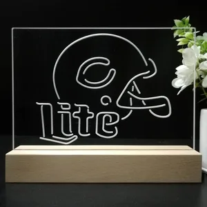 Chicago Bears Helmet Miller Lite LED Desk Light