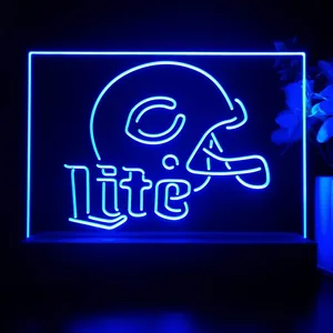 Chicago Bears Helmet Miller Lite LED Desk Light