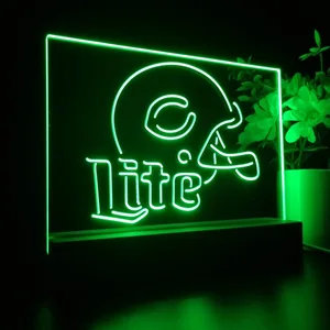 Chicago Bears Helmet Miller Lite LED Desk Light