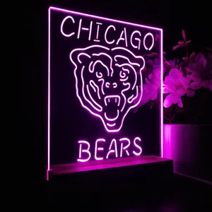 Chicago Bears Logo 1 LED Desk Light