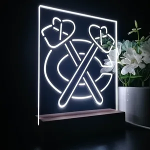 Chicago Blackhawks Logo 1 LED Desk Light