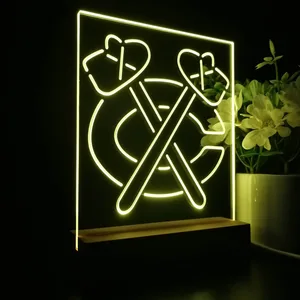 Chicago Blackhawks Logo 1 LED Desk Light