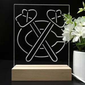 Chicago Blackhawks Logo 1 LED Desk Light