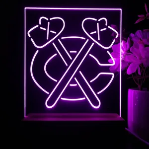 Chicago Blackhawks Logo 1 LED Desk Light
