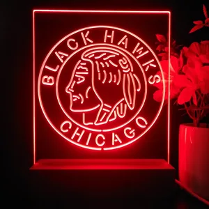 Chicago Blackhawks Logo 2 LED Desk Light