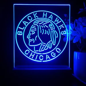 Chicago Blackhawks Logo 2 LED Desk Light